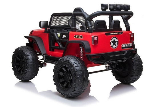 Auto Terenowe Na Akumulator Jeep JC666 Światła LED MP3 Pilot Czerwony