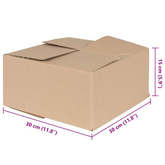 Pudełko składane 50 pcs Naturalny 30 x 30 x 15 cm Tektura