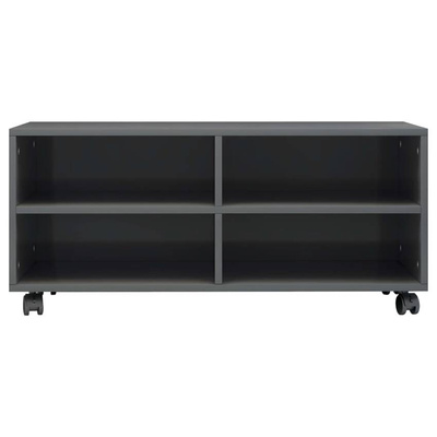 vidaXL Szafka pod TV, wysoki połysk, szara, 90x35x35 cm