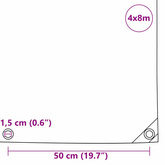 Plandeka 650g / m² Beżowy 4 x 8 m Płótno z powłoką PVC