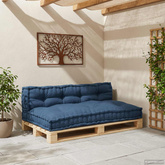 Poduszka do sofy paletowej 2 pcs Indygo 120 x 80 x 38 cm