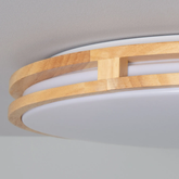 Plafon LED Abruzzo Sagio Okrągły 21W Naturalne Drewno 3 Barwy Świecenia CCT 40cm
