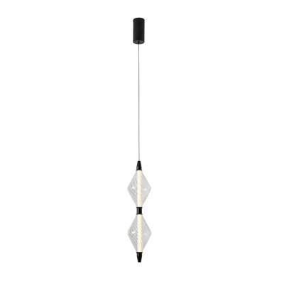 VITA lampa wisząca czarny 7,5W LED 2700K 2 x klosz bezbarwny