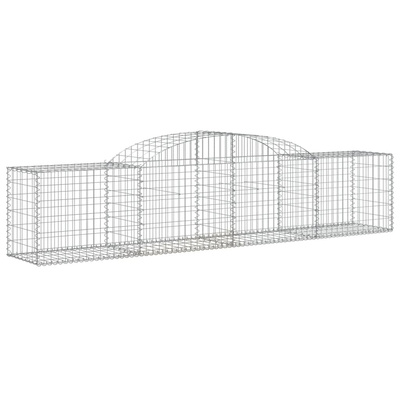 Kosze gabionowe, 3 szt., 300x50x60/80 cm, galwanizowane żelazo