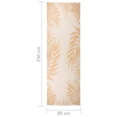 vidaXL Dywan zewnętrzny o płaskim splocie, 80x250 cm, wzór w liście
