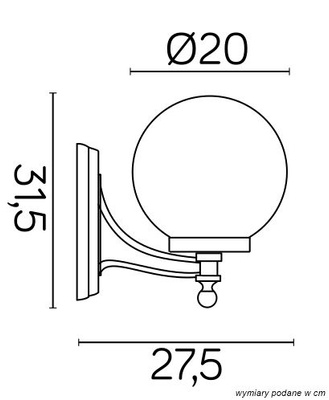 Kinkiet zewnętrzny K 3012/1/K 200