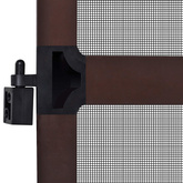 Screen na owady z zawiasami Brązowy i czarny 100 x 215 cm