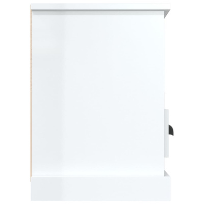 vidaXL Szafka pod TV, wysoki połysk, biała, 100x35x50 cm