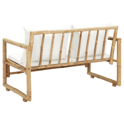 2-osobowa sofa ogrodowa z poduszkami, bambus