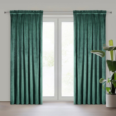 Zasłona Pierre ciemnoturkusowa 140x300