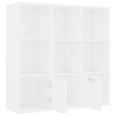 Regał na książki, biały, 98x30x98 cm, materiał drewnopochodny