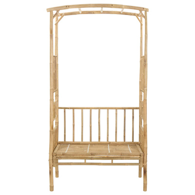 Łuk ogrodowy z ławką 115 x 50 x 205 cm Bambus
