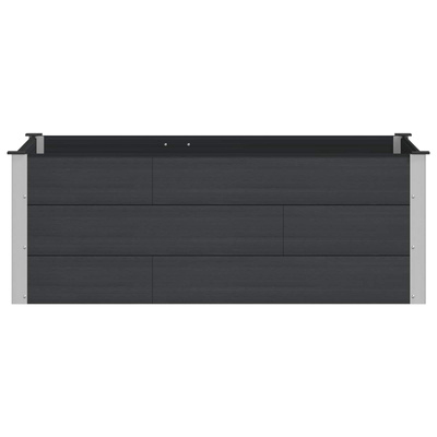 Podniesiona rabata ogrodowa Czarny 150 x 100 x 54 cm