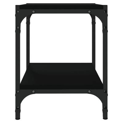 vidaXL Szafka pod TV, czarna 40x33x41 cm materiał drewnopochodny/ stal