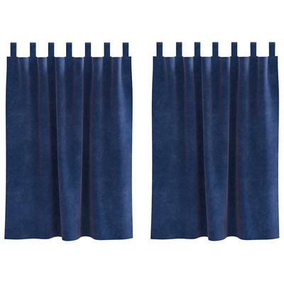 Zasłony zaciemniające 2 pcs Ciemnoniebieski 140 x 140 cm