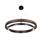 Lampa wisząca Abigali Plato 38W ring nowoczesna brązowy/czarny