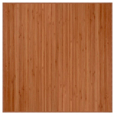 vidaXL Dywan kwadratowy, brązowy, 100x100 cm, bambusowy