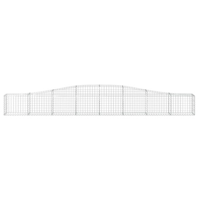 Kosze gabionowe, 3 szt, 400x30x40/60 cm, galwanizowane żelazo