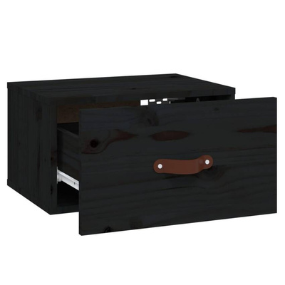 vidaXL Szafki nocne, wiszące, 2 szt., 40x29,5x22 cm, czarne
