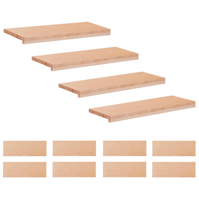 Nakładki na schody 12 szt. 70 x 30 x 2 cm naturalny