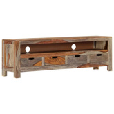 vidaXL Szafka pod TV z litego drewna sheesham, 130 x 30 x 40 cm