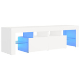 vidaXL Szafka pod TV z oświetleniem LED, biała, 140x36,5x40 cm