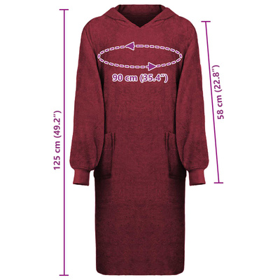 Bluza-koc KINN Czerwony XL bawełna