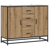 Bufet Dąb artisan 92 x 35 x 76 cm Drewno inżynieryjne