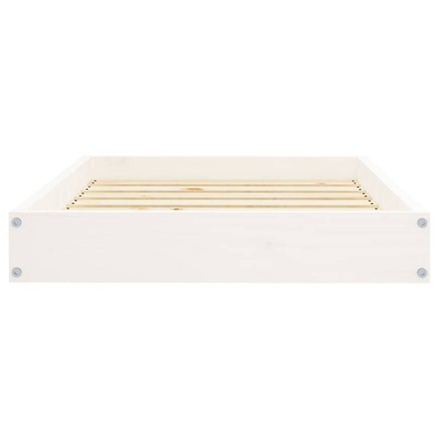 vidaXL Legowisko dla psa, białe, 71,5x54x9 cm, lite drewno sosnowe