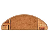 Samoprzylepne nakładki na schody, 15 szt., beżowe, 65x21x4 cm