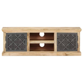 vidaXL Szafka pod TV ze stalowymi drzwiami, 120x30x40 cm, drewno mango