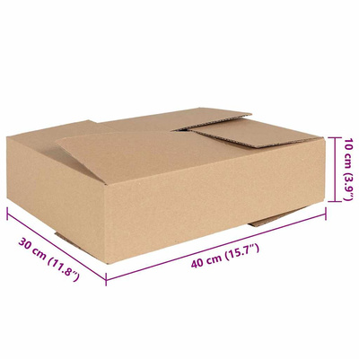 Pudełko składane 50 pcs Naturalny 40 x 30 x 10 cm Tektura