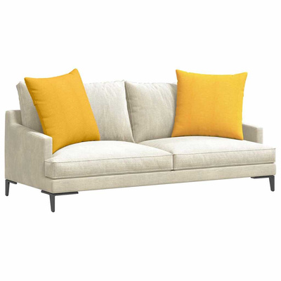 Poduszki na sofę 2 pcs Jasnożółty 60 x 60 cm Tkanina sztruksowa