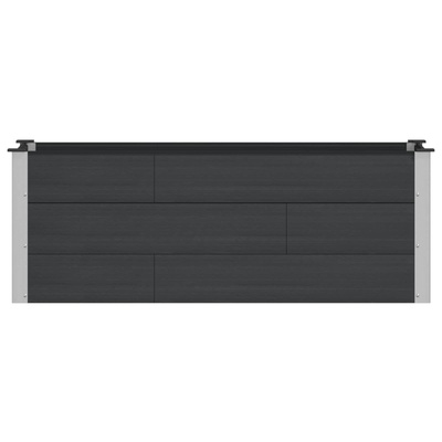 Podniesiona rabata ogrodowa Czarny 150 x 50 x 54 cm