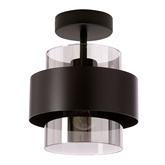 Spiega lampa sufitowa czarny 1x60W E27 klosz dymiony