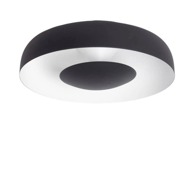 Lampa Sufitowa Okrągła Biało-Czarna 20W ?40cm Abruzzo Portafortuna