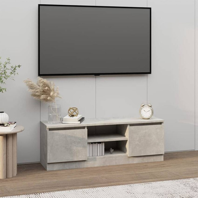 vidaXL Szafka pod TV, z drzwiczkami, szarość betonu, 102x30x36 cm