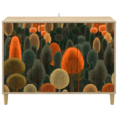 Bufet ZAANDAM Sonoma 102 x 33 x 75 cm Drewno inżynieryjne