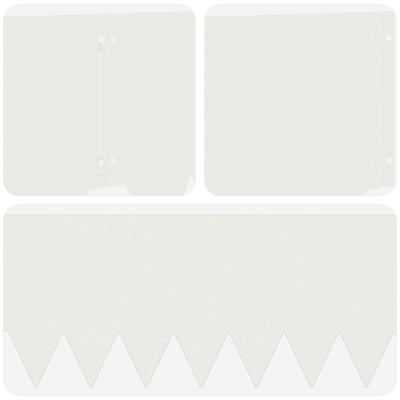 Krawężnik do trawnika 20 szt. 103 x 30 cm Stal Biały