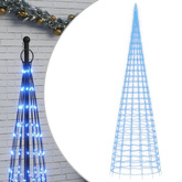 vidaXL Choinka z lampek, na maszt, 3000 niebieskich LED, 800 cm