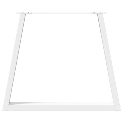 Nogi do stołu jadalnego w kształcie litery V 2 szt. Białe 80x(72-73,3) cm Stal