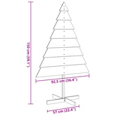 Drewniana choinka do udekorowania, 150 cm, lite drewno sosnowe