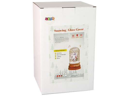 Świąteczna Ozdoba W Kopule Dekoracja Śnieg Mikołaj Czerwona