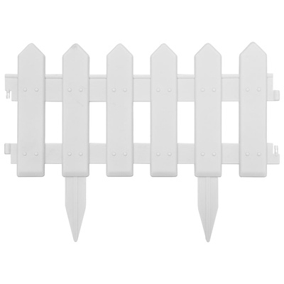 Obrzeża trawnikowe, 25 szt., białe, 10 m, PP