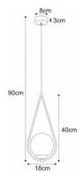 Lampa wisząca K-4770 z serii NEVE BLACK KAJA