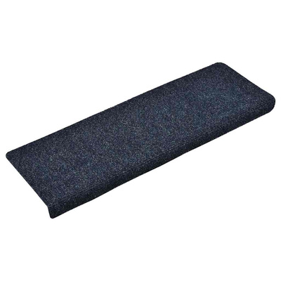 Maty na schody samoprzylepne 15 szt. 65x21x4 cm Niebieskie prostokątne krawędzie