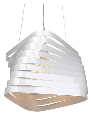 Lampa sufitowa 1X60W E27 wisząca biała BIZO 31-21581