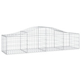 Kosze gabionowe, 14 szt, 200x50x40/60 cm, galwanizowane żelazo
