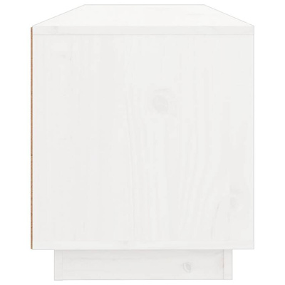 vidaXL Szafka pod TV, biała, 100x34x40 cm, lite drewno sosnowe
