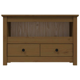vidaXL Szafka pod TV, miodowy brąz, 79x35x52 cm, lite drewno sosnowe